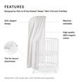 thumbnail image 2 of Toldo para cuna Stokke Sleepi de Pehr, gris, de algodón lavable, 2 of 6