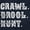 Navy, variant on Crawl Drool Hunt Hunting Life Cute Toddler Boy Girl T Shirt Infant Toddler Brisco Brands 3T