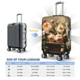 thumbnail image 5 of Haiem Vintage Peonies Rustic Charm Luggage Cover Printed Suitcase Covers for Luggage Elastic Washable Suitcase Protector Fits 18-32 Inch Luggage-Medium, 5 of 8