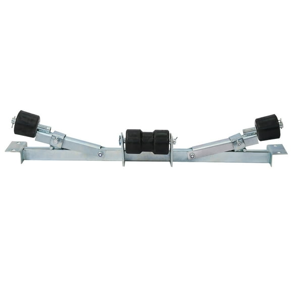 Boat Trailer Bottom Support Bracket with Keel Rollers, 1102 lbs Capacity, Adjustable Width, Galvanized Steel for Optimal Boat Support