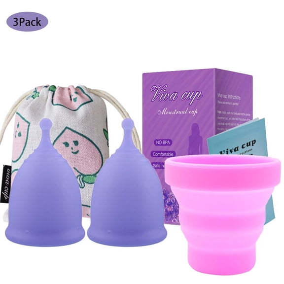 Taza de silicona portátil para mujer, taza de desinfección plegable para limpiar y almacenar la copa menstrual, cuidado íntimo femenino, tazas de silicona reutilizables