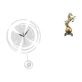 thumbnail image 1 of Adorno de reloj de pared acrílico con números arábigos y estatua de caballo moderna, artesanía para decoración de cocina, estudio y sala de es, 1 of 8