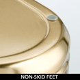 thumbnail image 5 of mDesign Small Metal Oval 2.5 Gallon Bathroom Trash Can Wastebasket, Soft Brass, 5 of 6