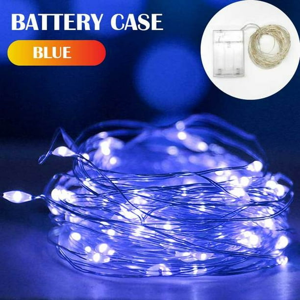 Guirnalda de luces LED de 5 colores para exteriores, guirnalda de hadas con batería, luces de alambre de cobre para adorno navideño, fiesta, boda Tan Jianjun unisex