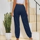 thumbnail image 2 of Pantalones deportivos de Yoga informales de cintura alta para mujer Gibobby Azul M, 2 of 5