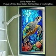 thumbnail image 5 of 1PC, 2D Flat turtle swimming pattern frosted glass window film, transparent PVC adhesive glass door and window decoration, removable and reusable glass stickers. 17.71x39.37 inches (45x100 cm), suita, 5 of 7