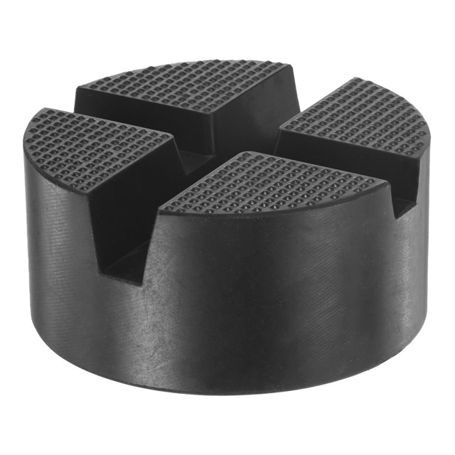 Uxcell 1-Pack Floor Jack Rubber Pad, 4 Inch Dia Universal Rail Pinch Weld Stand Jack Round Pad Adapter Jack Protector Cushioning Part