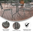 thumbnail image 6 of BizChair 23.5'' Silver Square Tempered Glass Metal Table, 6 of 12