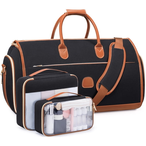 MIUSSE Convertible Garment Bag for Travel 2-in-1 Garment Duffle Bag 60L Carry On Garment Weekender Bag Hanging Suitcase Suit Travel Duffel