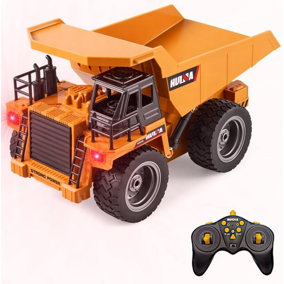 POCO DIVO 9CH Alloy RC Dump Truck 1/18, 4WD Hauler Construction Vehicle Model, Metal Cabin, 2.4Ghz Radio Control Mine Tractor, Demo Play Toy Civil Engine, Kids Boys Gift Adult Mechanical Collection