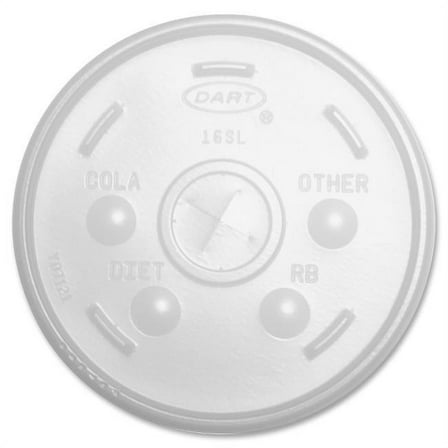 Translucent Slotted Foam Cup Lids - Translucent