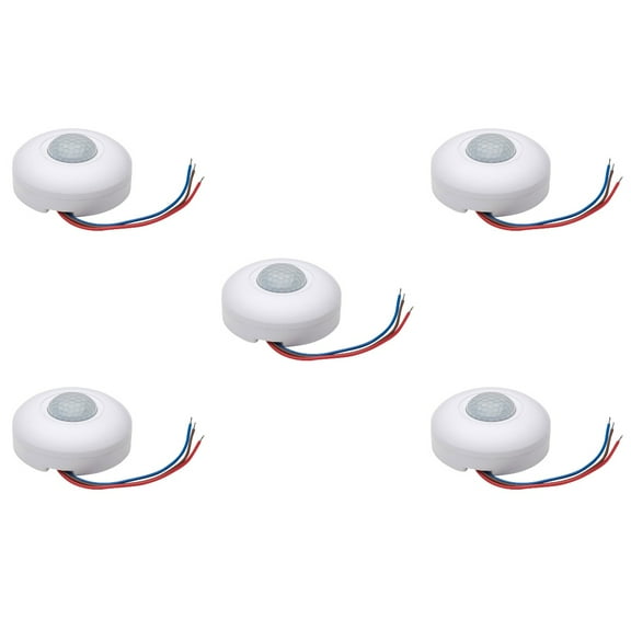 5pcs Ceiling Mounted PIR Infrared Technology Light AC85V-265V 360 Degree Motion Sensor Light