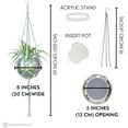 thumbnail image 2 of Disco Ball Planter – Value Package: Disco Planter with Chain, Macrame Hanger and Acrylic Stand, Includes Self Watering Insert, Preppy Room Decor, Funky Decor | 8 inch Silver, 2 of 5