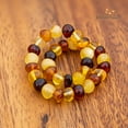 thumbnail image 3 of Amberalia Elastic Baltic Amber adult bracelet, GIA Certificated Amber, for natural remedies and pain relief Polish Multicolor 8”, 3 of 9