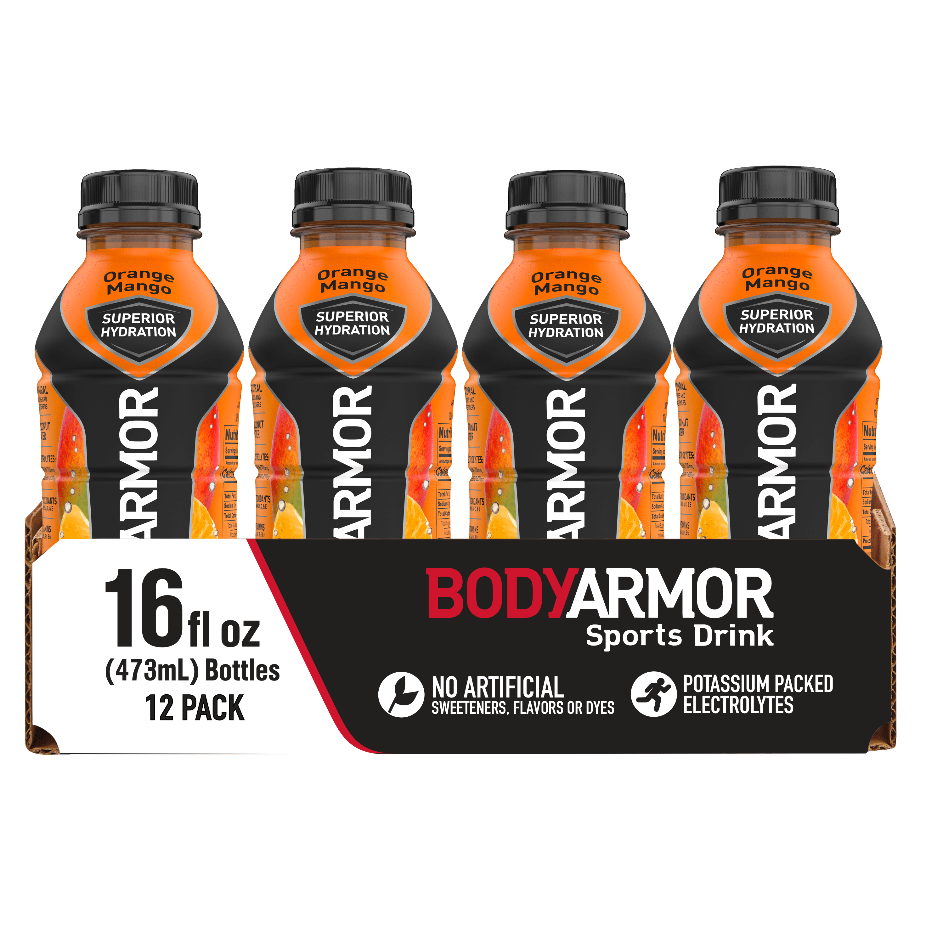 BODYARMOR Sports Drink, Orange Mango, 16 Fl. Oz., 12 count