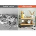 thumbnail image 3 of Free Standing Desk Shelf,stackable Desk Bookcase Storage Spice Rack Organizer Diy Table Bookcase(2 Tiers), 3 of 5