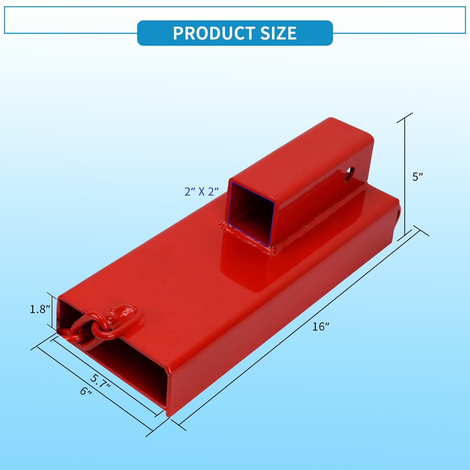 RVNI 2 in Hitch Receiver Forklift Trailers Towing Adapter Pallet Forks Attachment Ball Mount