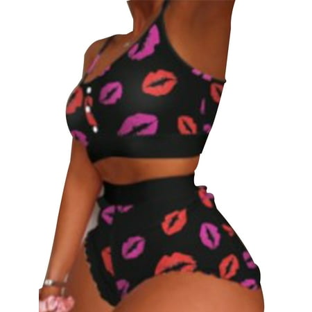 

LAPA Women 2 Piece Sleepwear Sleeveless Cropped Top Shorts Pajamas Set