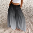 thumbnail image 4 of Wide Leg Palazzo Pants for Women Casual Drawstring Flowy Beach Trousers with Pockets Vacation, 4 of 6