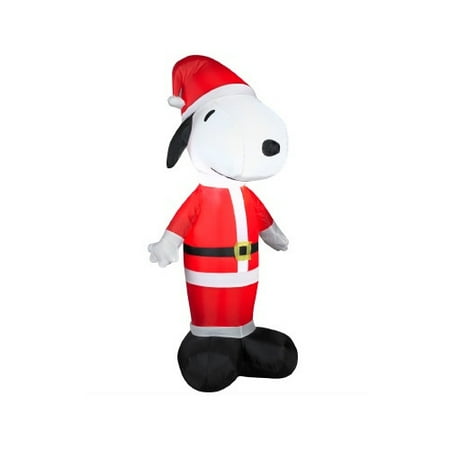 Northlight Seasonal Inflatable Peanuts LED Lighted Snoopy Santa Claus Christmas Yard Art Decoration
