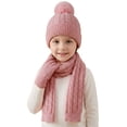 thumbnail image 3 of Sentuca 3 Pcs Kids Winter Hat Gloves Scarf Set Pom Pom Knit Beanie Long Scarf and Gloves Warm Cold Weather Accessory for Boys Girls Size 3-12Y, 3 of 6
