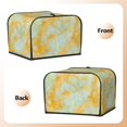 thumbnail image 3 of Rateoe Yellow With Teal Marble Pattern Toaster Covers 4 Slice Wide Slot,Bread Machine Cover,Bread Dust Cover & Fingerprint Protection,Appliance Covers, 3 of 6