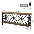 thumbnail image 3 of Tribesigns 70.9" Industrial Long Console Table, Narrow Sofa Table Behind Couch, Entrance Console Table with Storage for Hallway, Living Room, Entryway, 3 of 8