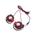 thumbnail image 1 of Universal 3.5mm Plug Wired Clip On Ear Sports Earphone Heavy Bass Headphone-Red, 1 of 5