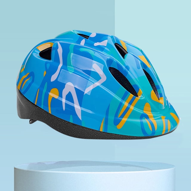 Casco de bicicleta Casco de seguridad de ciclismo anticolisión para niños Kid (Azul amarillo)