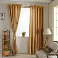 thumbnail image 3 of 1PC solid color five beauty satin pole curtain, suitable for decorating living room and bedroom curtains, 3 of 9