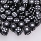 thumbnail image 2 of KAKOWELY 100 dados de plástico de 6 caras de colores para juegos de karaoke, fiestas y bares - n.° 15 (negro), 2 of 4