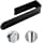 thumbnail image 3 of Portarrollos de cocina autoadhesivo de acero inoxidable para WC (negro 23 cm) TUNC Sencillez, 3 of 5