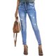 thumbnail image 1 of Jeans bootcut vintage de cintura baja rasgados con botones para mujer de los años 90 2023CeruleanX-Large, 1 of 5