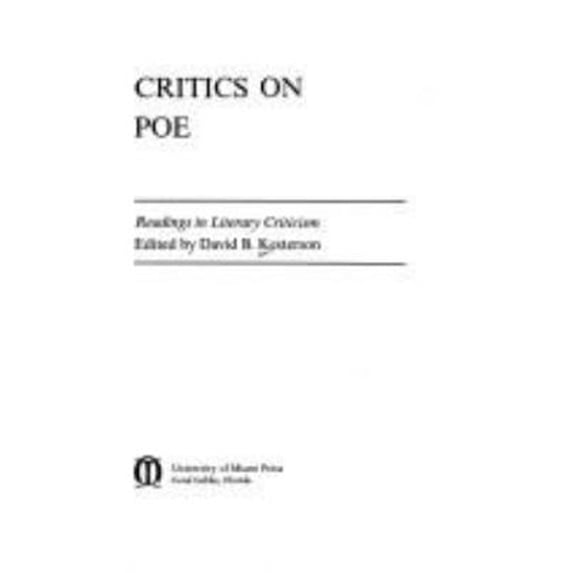 Pre-Owned Critics on Poe (Paperback) 9780870242526