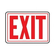 Hy-Ko Products SS-2W EXIT Aluminum Sign, 10" x 14", Red/White