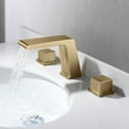 thumbnail image 6 of CASAINC 8'' Deck Mounted Square Bathroom Faucet with Handheld Shower and Tub Spout, Brushed Gold, 6 of 7