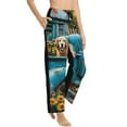 thumbnail image 2 of Daiia Vintage Pickup Sunflower Dog Women's Sleep Pant with Pockets and Drawstring,Pajama Pants-X-Large, 2 of 9