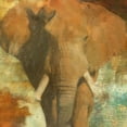 thumbnail image 2 of Greene, Taylor 20x20 Gold Ornate Wood Framed with Double Matting Museum Art Print Titled - Global Elephant, 2 of 4