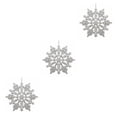 thumbnail image 4 of Yuarrent 12 piezas Home Hotel al aire libre Navidad copo de nieve decoración colgante vacaciones festival fiesta reutilizable plata Plata 3piezas Yuarrent CBP042903, 4 of 6