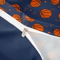 thumbnail image 4 of Castle Fairy Orange Basketball Duvet Cover King, Sport Theme King Bedding, Blue Orange,Navy Blue Reversible,3 Pieces,1 Duvet Cover and 2 Pillowcases, 4 of 6