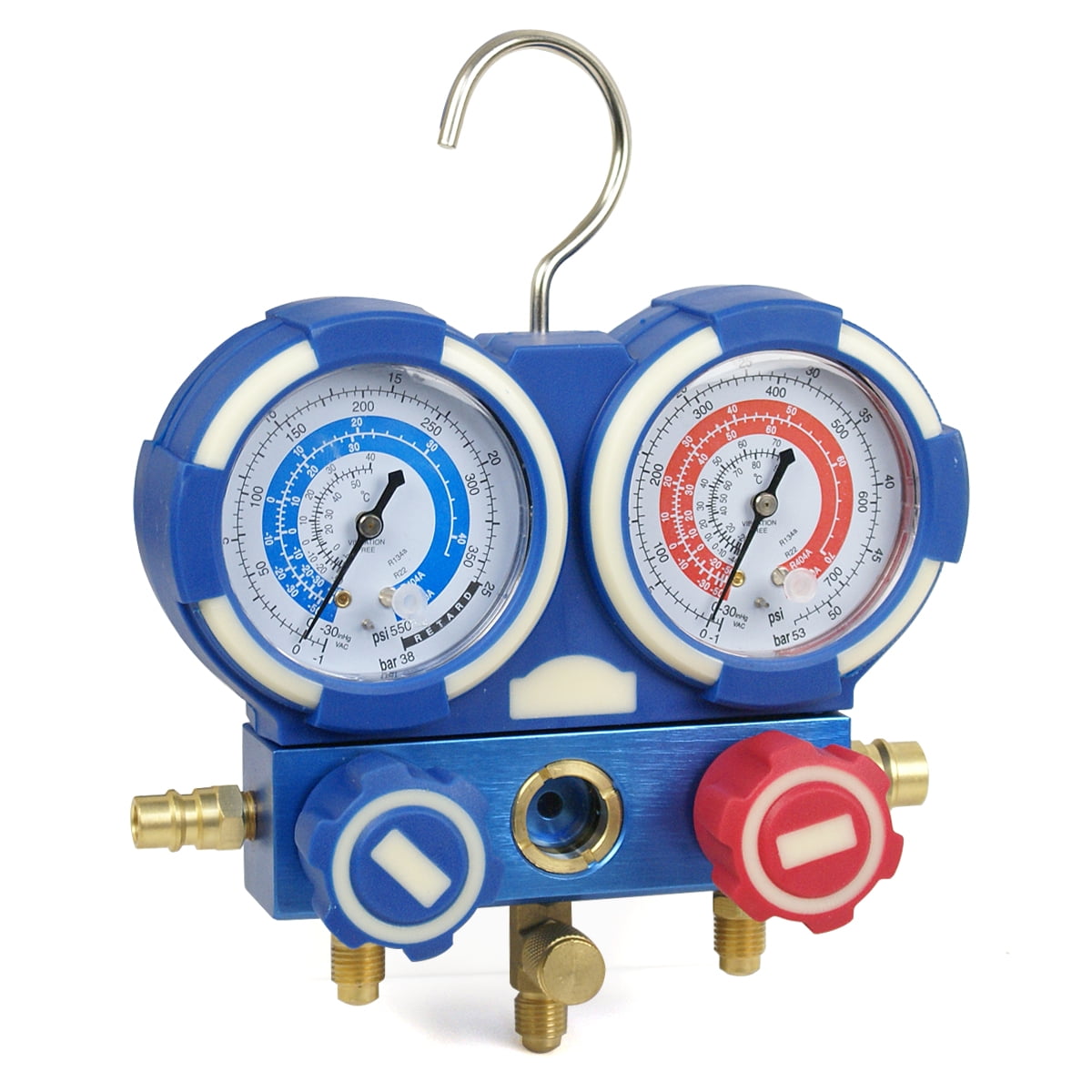 Zeny HVAC A/C Air Refrigeration Kit AC Manifold Gauge Set Brass