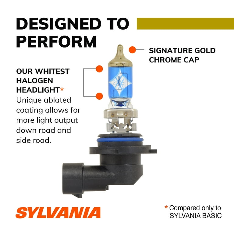 Sylvania 9006 SilverStar zXe Gold Halogen Headlight Bulb, Pack of 2,  compatible with multiple vehicles
