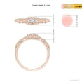 thumbnail image 4 of ANGARA Natural Diamond Anniversary Ring with Paisley Motifs in 14K Rose Gold for Women (Size-2.5mm| Color-G| Clarity-VS2) | April Birthstone, Anniversary Jewelry Gift for Women | Natural Diamond Ring, 4 of 9
