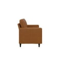 DHP Cooper 3 Seat Sofa, Living Room Furniture, Camel Faux Leather