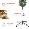 thumbnail image 6 of Best Choice Products 12ft Pre-Lit Pencil Christmas Tree, Pre-Decorated, Frosted w/ 1,818 Flocked Tips, 700 Lights, Base, 6 of 7
