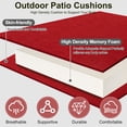 thumbnail image 2 of Panpaddle Outdoor Seat Pads Seat Cushions 4-Piece Solid Waterproof Patio Seat Chair Cushions 17"X16"X2" Rounded Square Patio Cushions, Wine Red, Set of 4, 2 of 9