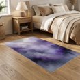 thumbnail image 2 of ODIKA 5'x7' Washable Area Rug Easy Care, Non-Shedding, Pet Friendly, Purple Abstract Watercolor Tonal Blends Inspired Solid Minimalist for Small Living Room, Bedroom, 2 of 7