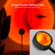 thumbnail image 2 of Sunset Atmospheres Lámpara 360 ° Ajustable Sunset Proyección Luz USB Romántico LED Luz nocturna para Selfie / Living, 2 of 8