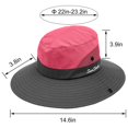 thumbnail image 4 of maskred 2 Pcs Chapeaux de Pêcheur pour Femmes Protection Queue de Cheval Chapeau de Soleil Large Bord No.1, 4 of 6