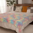 thumbnail image 3 of Noahas Ultra Plush Rainbow Blanket For Couch Bed Sofa Girls Kids,with Four Plush Balls,50"x60", 3 of 7